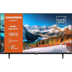 GRUNDIG 32 VOE 631 TV 32 collu (80 cm) Full HD LED televizors, Android 11 TV, trīskāršs uztvērējs, USB ierakstīšana, iebūvēts Chromecast, Bluetooth, Smart TV, melns