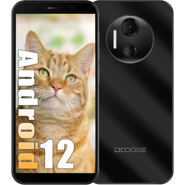 DOOGEE X97 4G viedtālrunis bez līguma - 6.0 collu mobilie tālruņi bez SIM kartes, 3GB + 16GB + 256GB paplašinājums, 4200mAh akumulators, 8MP + 5MP Dual Camera Dual SIM, melns