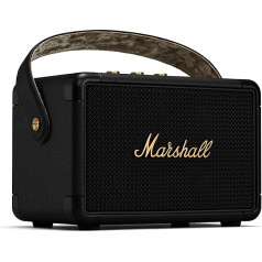 Marshall Kilburn II Bluetooth pārnēsājamais ūdensizturīgais skaļrunis, bezvadu, melns un misiņš