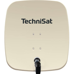 TechniSat SATMAN 65 PLUS Satelīta šķīvis 4 abonentiem (65 cm satelīta spogulis ar masta stiprinājumu un 40 mm universālo Quattro Switch LNB), bēšs