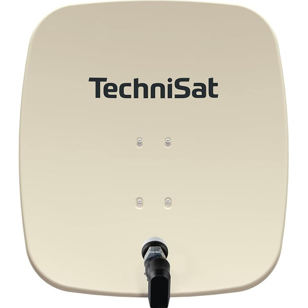 TechniSat SATMAN 65 PLUS Satelīta šķīvis 4 abonentiem (65 cm satelīta spogulis ar masta stiprinājumu un 40 mm universālo Quattro Switch LNB), bēšs