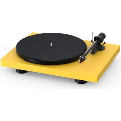 Pro-Ject Debut Carbon EVO, audiofilu atskaņotājs ar oglekļa tronometru, elektronisku ātruma pārslēgšanu un iepriekš samontētu 2M sarkano skaņas noņēmēju (satīna zeltaini dzeltens)