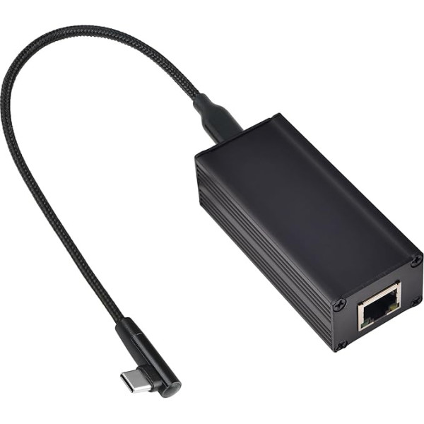 Revotech PoE pārveidotājs uz TypeC adapteri, POE ieejas pārveidotājs uz USB C 5V/3A 9V/2,5A adaptīvo izeju ar Ethernet, IEEE802.3af/at, vadu platjoslas un PD uzlādes ierīci tālrunim/galda datoram/laptuartam (PD2CAT)