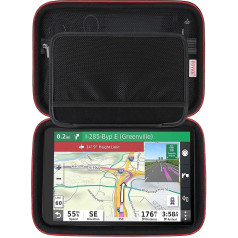 BOVKE ciets GPS koferis 10 collu Garmin dēzl LGV 1010, Garmin Camper 1090, Garmin dēzl LGV1000 MT-D kravas automašīnu navigācijas ierīcei, tīklveida somiņa lādētājam, USB kabelis, melns