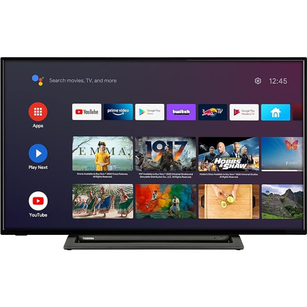 Toshiba 43LA3B63DGW 43 collu televizors / Android Smart TV (Full HD, HDR, Google Play veikals, Google palīgs, trīskāršais uztvērējs, Bluetooth) [2023]