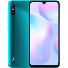 Xiaomi Redmi 9A viedtālrunis, 2GB RAM, 32GB ROM, 6,53 collu HD+ MTK Helio G25 Octa-Core procesors, Dual SIM + Micro SD, 13 MP kamera, AI Face Unlock globālā versija (zaļa)