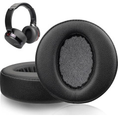 SOULWIT rezerves austiņu spilventiņi Sony MDR-XB950 XB950BT XB950B1 XB950B1 XB950N1 XB950AP austiņu austiņu austiņām uz ausīm rezerves spilventiņi ar mīkstāku proteīna ādas troksni izolējošām putām (melni)