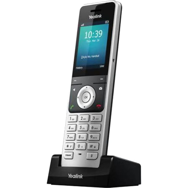 Yealink W76P DECT IP tālruņu sistēma (W70B bāze + W56H klausule), melns/sudrabs