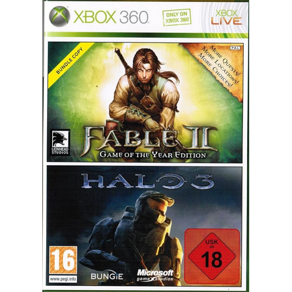 Fable 2 Game of the Year Edition + Halo 3 Bundle (Latviešu spēles, franču valodā)