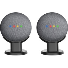 Cozycase galda statīva turētājs statīvs Google Home Mini, Nest Mini, uzlabojošs skaidrību un izskatu, drošs statīvs virtuvēs, vannas istabās un guļamistabās (melns, 2 gab.)