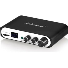 Nobsound M3 HiFi mini pastiprinātājs, Bluetooth 5.0 digitālais pastiprinātājs stereo audio, USB atskaņotājs, 50 W × 2 jaudas pastiprinātājs mājas un automašīnas skaļruņiem