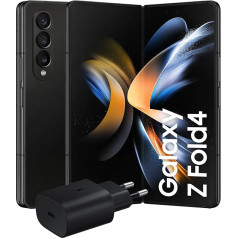 Samsung Galaxy Z Fold4 viedtālrunis 5G lādētājs iekļauts, Android bez SIM kartes, 512 GB, dinamiskais AMOLED displejs 2 x 6,2 collas 7,6 collas 1,2, Phantom Black 2022 [itāļu versija]