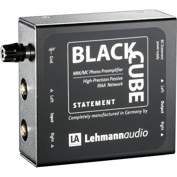 Lehmann Audio Black Cube Statement skaļruņa atskaņotājs (MM/MC, 103 x 108 x 45 mm), Schwarz