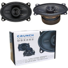 2 skaļruņi Saderīgs ar Crunch Definition DSX462 DSX 462 Divvirzienu koaksiālais kabelis 4 x 6 collas 10 x 15 cm 100 x 150 mm 70 W RMS 140 W Max 4 Ohm Melns (režģis nav iekļauts) par pāri