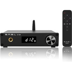 S.M.S.L D12 Audio DAC Mini HiFi audio dekodētājs DAC ieeja USB/koaksiālais/optiskais izeja RCA/ austiņu pastiprinātājs DSD512 32 bitu 768 KHZ PS5 slēdzim Atbalsts MQA (melns)