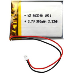 803040 3,7 V 900 mAh polimēra litija baterija GPS Elektriskais tīrīšanas instrumentu meklētājs Skaistumkopšanas instruments