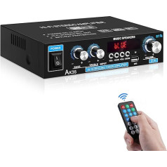 HiFi stereo audio pastiprinātājs AK35 Bluetooth 5.0 digitālais mini pastiprinātājs RMS 2.0 kanālu 30W x 2 HiFi jaudas pastiprinātājs ar basa un augstu frekvenču skaņotāju mājas skaļruņiem