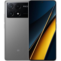 Xiaomi Poco X6 Pro 5G viedtālrunis, 12+512 GB, 6,67 collu 120 Hz FHD+ Flow AMOLED displejs, MediaTek Dimensity 8300-Ultra, 64 MP AI trīskāršā kamera, 5000 mAh, pelēks