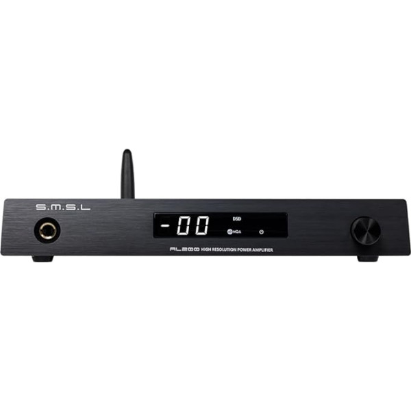 S.M.S.L AL200 Stereo Full Amplifier, 2 kanālu D klases austiņu pastiprinātājs, MA5332MS mikroshēma XMOS XU-316 MQA DSD 256, RCA/Bluetooth/USB/koaksiālais/optiskais ieeja ar IR tālvadības pulti