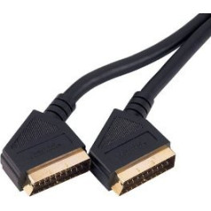 Kabel-Tex Scart 21-pin zelta kabelis ar Scart 21-pin 1,5 m kabelis