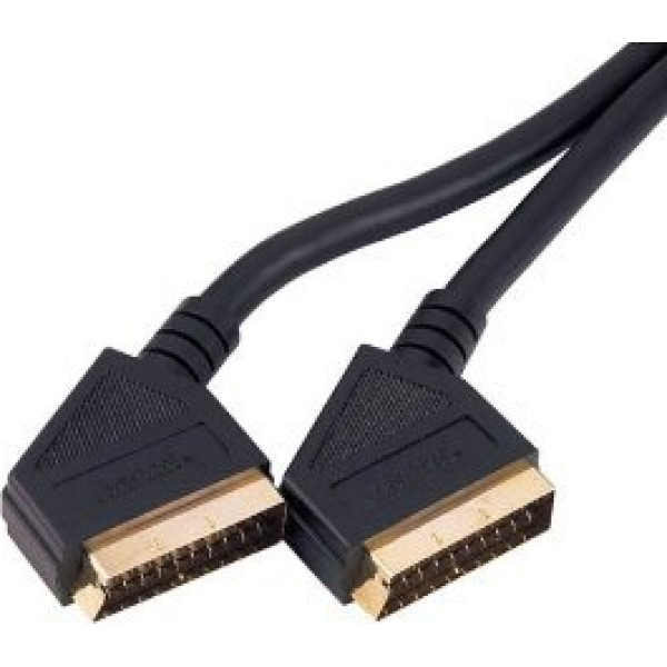 Kabel-Tex Scart 21-pin zelta kabelis ar Scart 21-pin 1,5 m kabelis