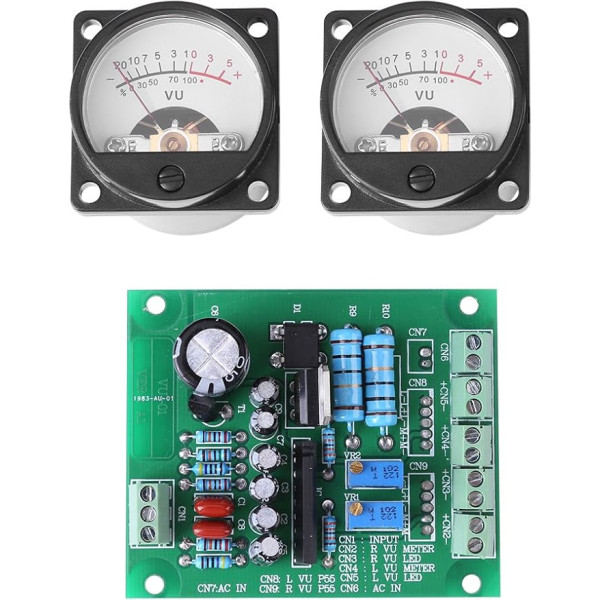 VU mērītāja plate 2x VU mērītājs Warm Warm Light Recording + Audio līmeņa pastiprinātājs ar draiveru plati