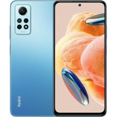 Xiaomi Redmi Note 12 Pro 4G viedtālrunis, 120 Hz AMOLED displejs, gluds, Snapdragon 732G, 108 MP, Turbo uzlāde 67 W (8+128 GB, ledus zils)