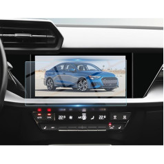 BIBIBO Audi A3 8Y Navigation Screen Protector, Ekrāna aizsargs Audi A3 8Y Sportback Sedans 2020-2024, 9H rūdīta stikla ekrāna aizsargs, GPS navigatora ekrāna aizsargplēves