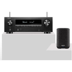 Denon AVR-X1700H 7.2 kanālu AV uztvērējs + Denon Home 150 Multiroom skaļrunis (melns), iebūvēts HEOS, WLAN, Bluetooth, AirPlay 2, saderīgs ar Alexa