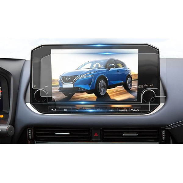 BIBIBO Premium Navigation Film priekš Nissan Qashqai J12, Nissan Connect 2021-2023, 9 collu PET ekrāna aizsargplēve automašīnai, Nissan Qashqai J12 ekrāna aizsargplēve, ekrāna aizsargplēve (2 gabali)