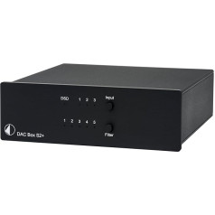 Pro-Ject Audio Systems DAC Box S2+, augstas klases DAC ar 32bit un DSD256 atbalstu (melns)