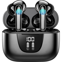 Bluetooth austiņas, bezvadu Bluetooth 5.3 In-Ear austiņas ar 4 ENC mikrofoniem, 2023 bezvadu austiņas, trokšņu slāpēšanas austiņas ar 56H dziļiem basiem, USB-C, IP7 ūdensizturīgas austiņas