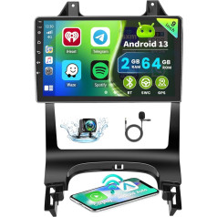 2GB + 64GB Android 13 Auto radio Peugeot 3008 2009-2015 Radio bezvadu Apple CarPlay Android auto Bluetooth 9 collu ekrāns Auto radio ar navigācijas atpakaļgaitas kameru