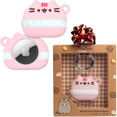 iFace aizsargplāksnīte no silikona Pusheen Café Apple AirTags [aizsargplāksnīte ar klipu] - Macaron