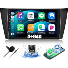 4+64G SIXWIN Android 13 auto radio BMW 3. sērijas E90 E91 E92 E93 2005-2011 ar Carplay/Android Auto/Mirrorlink, 9 collu kapacitīvais skārienjūtīgais skārienjūtīgais ekrāns Atbalsta WiFi/GPS/FM/Bluetooth/SWC+ AHD atpakaļgaitu