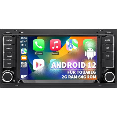 Auto radio VW Touareg Transporter T5 Multivan, Android 12 sistēma 2G + 64G, 7 collu skārienjūtīgais ekrāns, Double DIN radio atbalsta navigāciju Carplay Android Auto Bluetooth WiFi