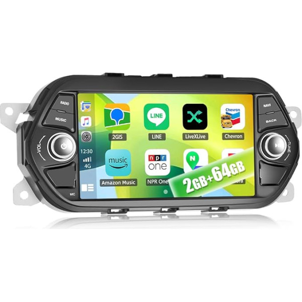 2G + 64G CAMECHO Android 13 auto radio Fiat Tipo Egea 2015-2017 ar navigāciju Carplay Android Car, 7 collu Double DIN auto radio ar Bluetooth RDS HiFi WiFi