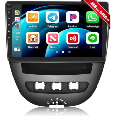 8-core Android 13 auto radio Citroen C1/Peugeot 107/Toyota Aygo 2004-2014 ar satelīta navigāciju Carplay Android Car, 2G + 64G, 10 collu Double DIN auto radio Touch Display ar DSP RDS Bluetooth Mirror Link