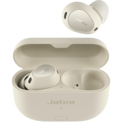 Jabra Elite 10 Gen 2 kabelārās Bluetooth austiņas, pilnīgāka 3D skaņa, LE-Audio-Smartcase, puspiekabes dizains, Advanced ANC, 6 integrierte Mikrofone un līdz 36 stundu ilgs darbības laiks - Soft White