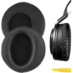 Geekria QuickFit Protein Leather rezerves austiņu uzlikas Sony MDR-RF985RK, RF970RK, RF960RK, RF960R, RF925RK austiņu ausu spilventiņiem, remonta detaļas (melnas)