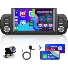 [2GB + 64GB] Android 13 auto radio, CarPlay Android auto bezvadu, Fiat Panda 2013-2020 radio, 6,2 collu ekrāns, Bluetooth, GPS WiFi WiFi EQ FM SWC USB, atpakaļgaitas kamera