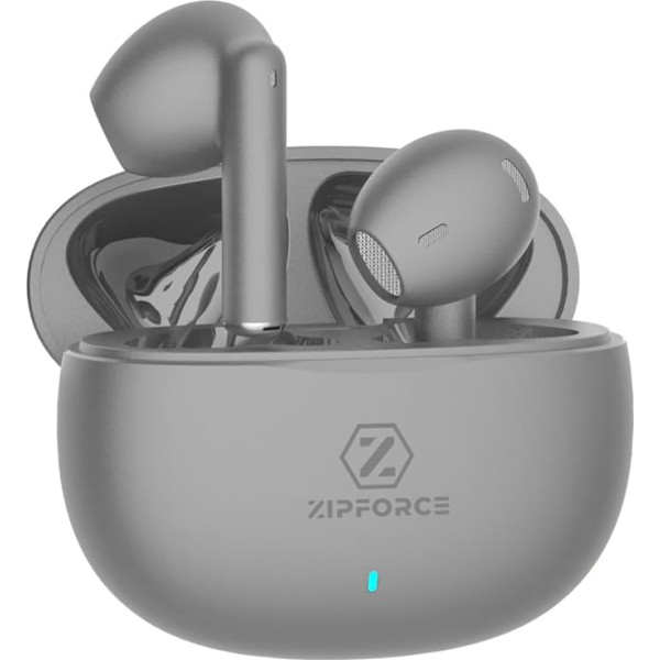 ZIPFORCE True Wireless Earbuds, In-Ear Bluetooth 5.3 austiņas, 4 mikrofoni ENC Clear Call, Bluetooth austiņas ar skārienkontroli, 30 atskaņošanas laiks, IPX6 ūdensizturīgas TWS, vieglas austiņas, ZF-430