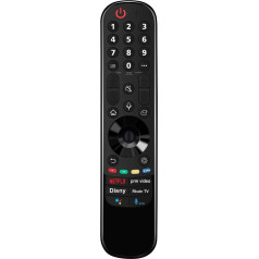 VINABTY MR22GN Voice Remote Control Replacement Suitable for LG TV models 2022 and 2021: OLED Z2/1, G2/G1, C2/C1, B2/1, A2/1; 916Q/P, 90Q/P, 87Q, 86Q, 82Q, 81Q; NANO8_6Q/P, NANO766Q//P Series