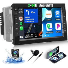 2+64G CAMECHO 7 collu Android 13 radio VW Golf 4 Polo Sharan Jetta MK4 T5 Multivan ar bezvadu Carplay Android Car Bluetooth navigācijas radio ar atpakaļgaitas kameru WiFi GPS FM/RDS Mirror Link