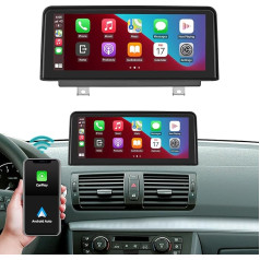 Ninetom 10,25 collu autoradio skārienjūtīgais ekrāns 2004-2008 BMW 1. sērijas E81/E82/E87/E88 ar CCC sistēmu, atbalsta Apple CarPlay/Android Auto/Mirrorlink/Navigāciju, modernizē auto stereo sistēmu