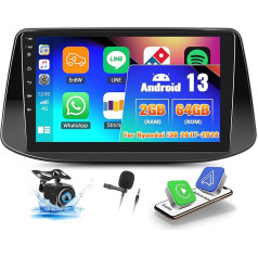 OiLiehu 2G + 64G Android 13 Auto radio 2DIN Carplay Android automašīnai Hyundai i30 2017-2018 Auto radio ar ekrānu 9 collu auto radio ar Mirror Link/EQ/Bluetooth/SWC/FM RDS/WiFi/GPS/ aizmugures skata kameru