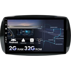 MISONDA 2 DIN Android auto radio ar GPS Mercedes Benz Smart 453 Fortwo 2014-2020 | Atpakaļgaitas kamera | 9 collu IPS | 2G + 32G | Atbalsta DAB/WiFi/BT5.0/USB/MirrorLink/SWC/FM/AUX/Carplay