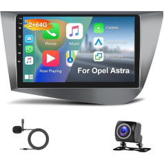 Hodozzy 2G + 64G Android auto radio Seat Leon 2 MK2 2005-2012 Bezvadu Carplay Android automašīnai, 9 collu skārienjūtīgais ekrāns ar GPS navigāciju WiFi Bluetooth Mirrorlink HiFi FM RDS Canbus Reversing