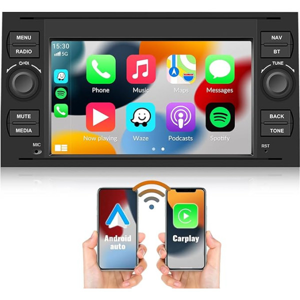 [2+64GB] SIXWIN Android 13 CarPlay Android Car Mirrorlink autoradio Ford C-Max/Galaxy/Connect/Kuga/Fiesta/S-Max/Focus/Transit/Fusion/Mondeo, 7