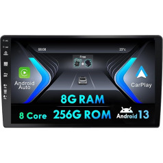 MISONDA 2 Din Android auto radio 8G+256G - DSP Carplay Android integrēts auto - kamera ar mikrofonu - 10 collu IPS - ar stūres vadības ierīci DAB 4G BT RDS AUX EQ Fast Boot